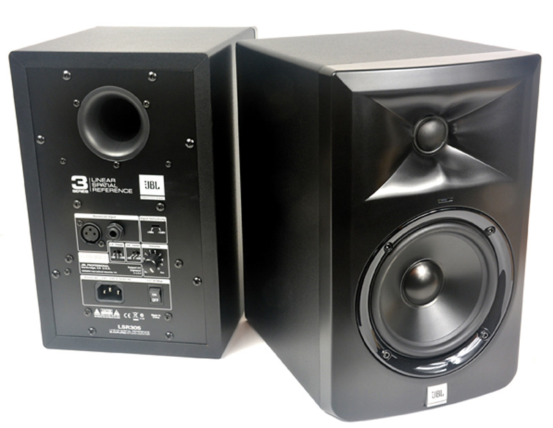 JBL LSR305 speakers